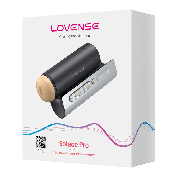 Lovense: Solace Pro, Bluetooth Automatic Thrusting Mastubator Grå, Silver, Svart