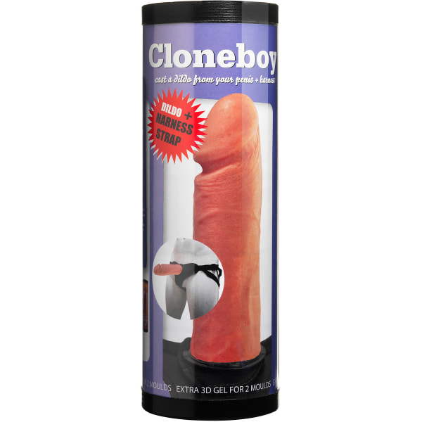 Cloneboy: Dildo + Harness Strap, Penisavgjutning Ljus hudfärg