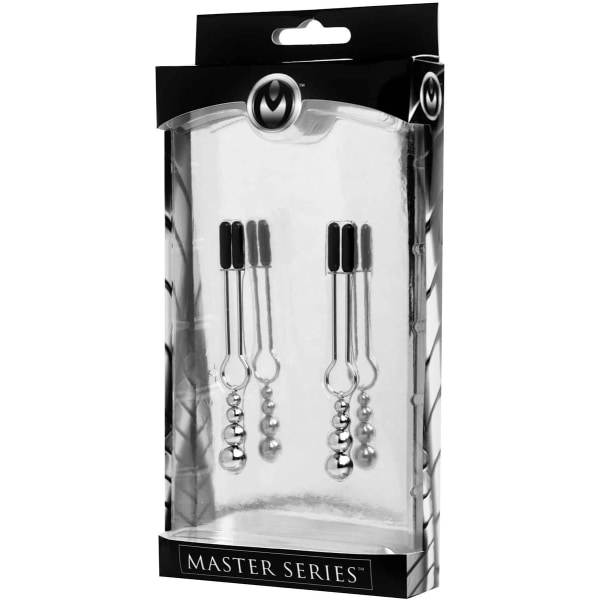 XR Master Series: Adorn, Triple Bead Nipple Clamp Set Silver
