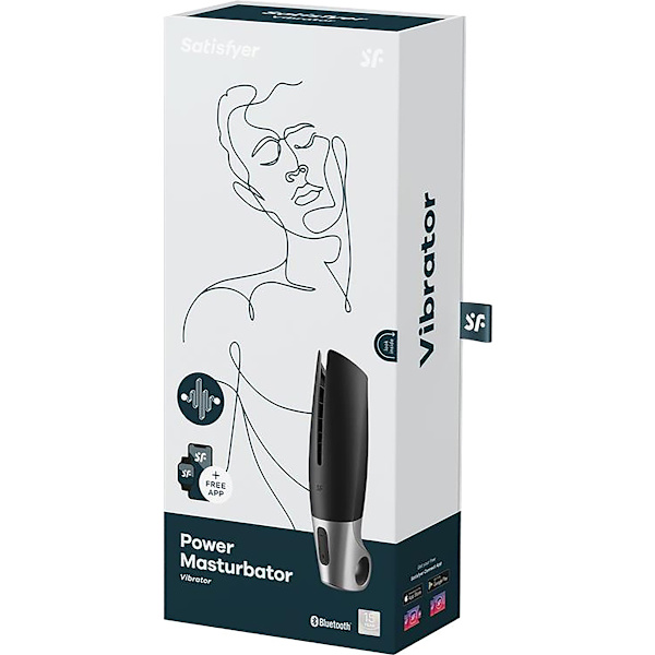 Satisfyer Connect: Power Masturbator Svart