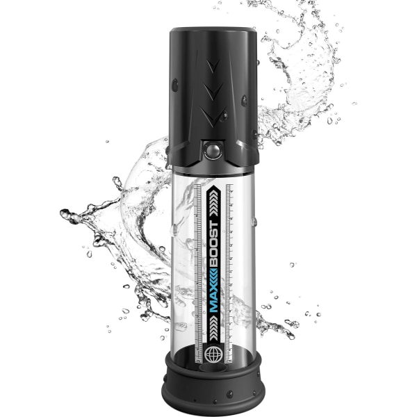 Pipedream Pump Worx: Max Boost, Manual Piston-Action Pump Svart, Transparent