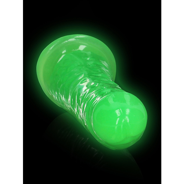 RealRock: Glow in the Dark Realistic Dildo, 15.5 cm Grön, Självlysande