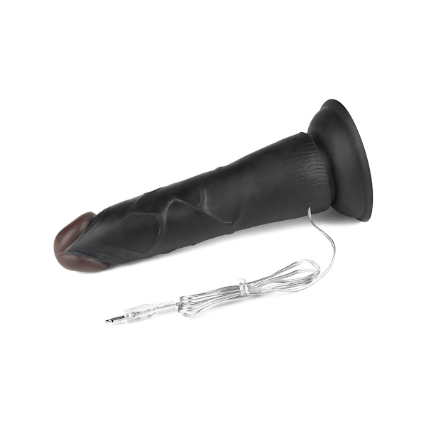 LoveToy: Vibrating Easy StrapOn Set, 19 cm Mörk hudfärg, Svart