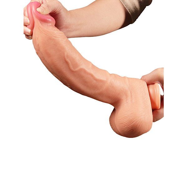 LoveToy: Dual-Layered Silicone Cock Ljus hudfärg 30.5 cm