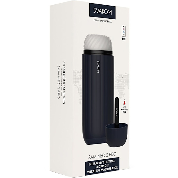 Svakom Connexion: Sam Neo 2 Pro, Interactive Suction Heat Mas... Blå, Vit