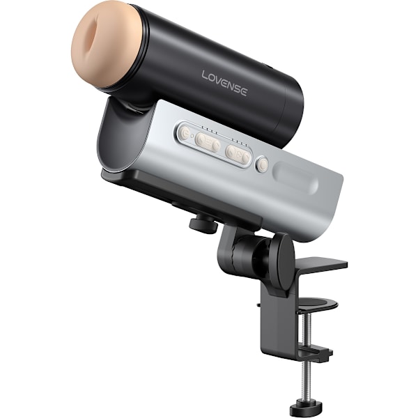 Lovense: Solace Pro, Bluetooth Automatic Thrusting Mastubator Grå, Silver, Svart