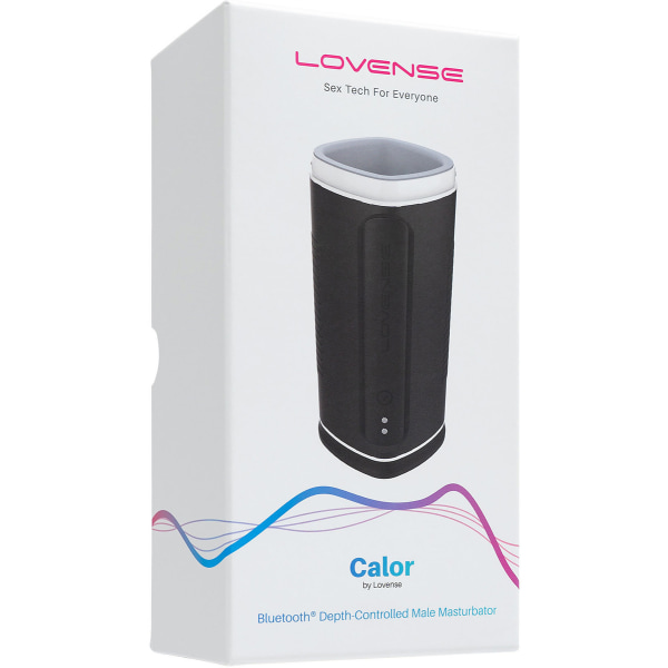 Lovense: Calor, Bluetooth-styret dybdekontrolleret onanivibrator til mænd Svart, Vit