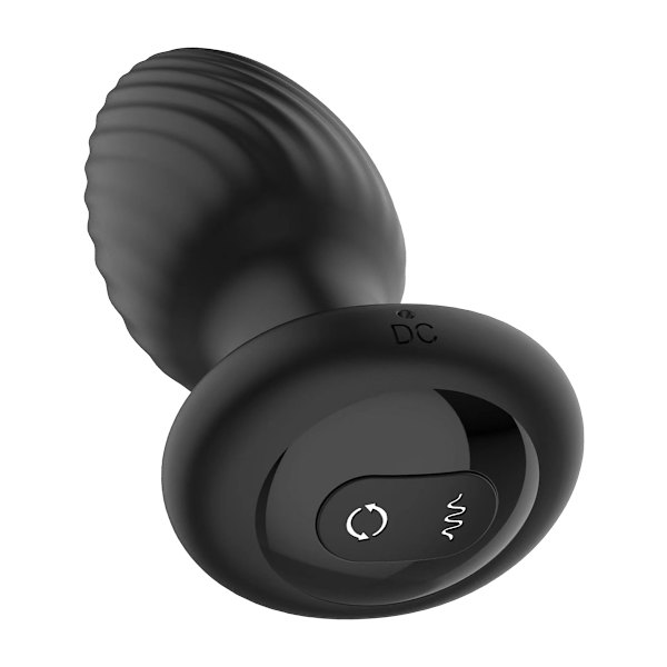 Nexus: Tornado, Rotating & Vibrating Butt Plug, small Svart