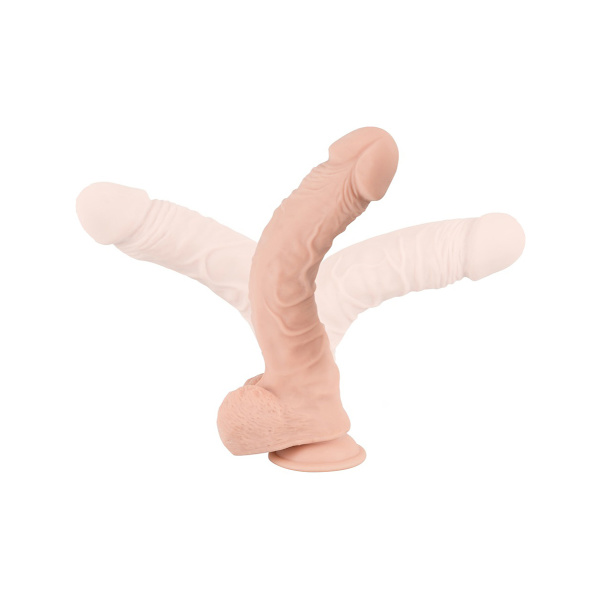 Nature Skin: Bendable Realistic Dildo, 29.5 cm Ljus hudfärg