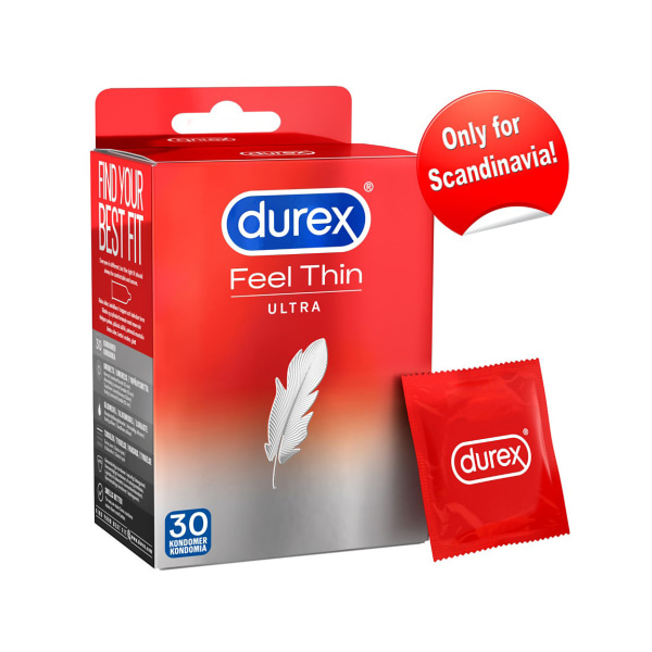 Durex: Feel Ultra Thin Condoms, 30-pack Transparent