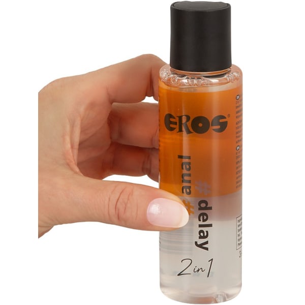 Eros: 2in1 Water-based Lubricant, Anal & Delay, 100 ml Transparent