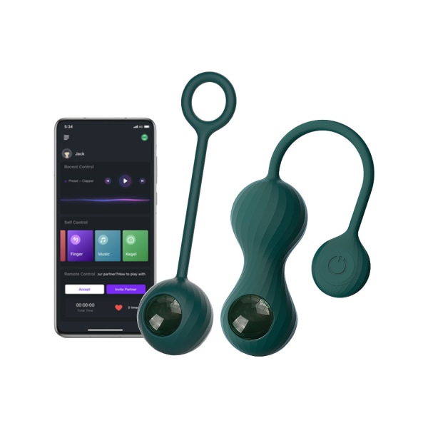 Magic Motion: Crystal Duo, App-Controlled Kegel Vibrator Grön