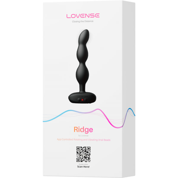 Lovense: Ridge, App Controlled Rotating Anal Beads Svart