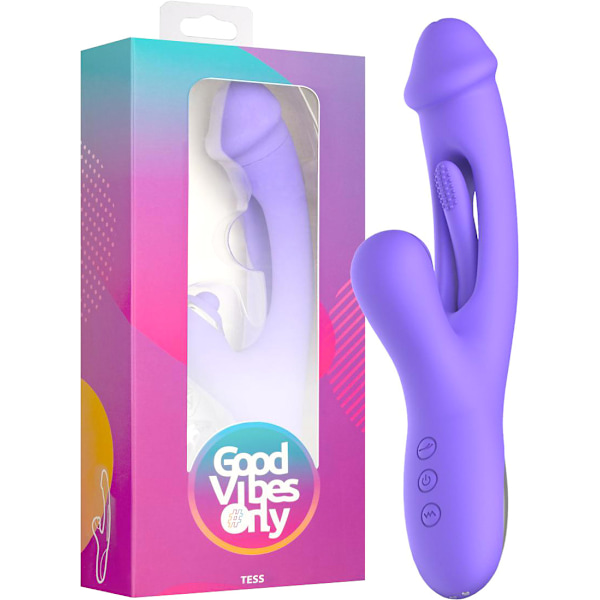 Good Vibes Only: Tess, Rabbit Vibrator with G-spot Stimulator Lila