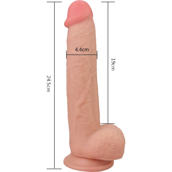 LoveToy: Ihomainen Pehmeä Dong Ljus hudfärg 24 cm