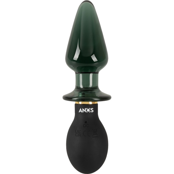 Anos: Double-Ended Butt Plug with Vibration Svart