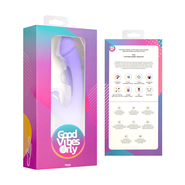 Good Vibes Only: Tess, Rabbit Vibrator with G-spot Stimulator Lila
