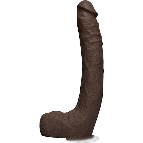 Signature Cocks: Jax Slayher, Realistic Ultraskyn Dildo, 27 cm Mörk hudfärg