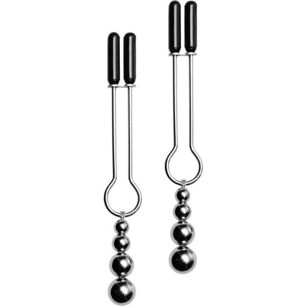 XR Master Series: Adorn, Triple Bead Nipple Clamp Set Silver
