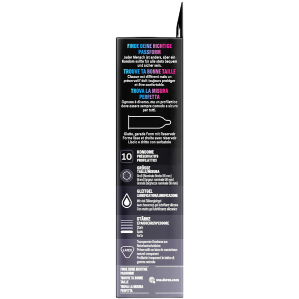 Durex: Perfect Glide Kondomer, 10-pak Transparent
