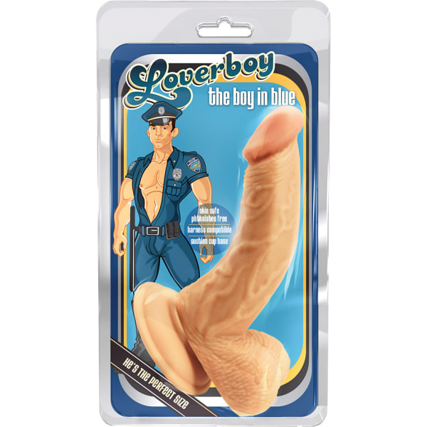 Loverboy: The Boy In Blue Dildo, 17 cm Ljus hudfärg