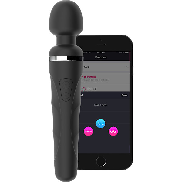 Lovense: Domi 2, Bluetooth Mini Wand Svart