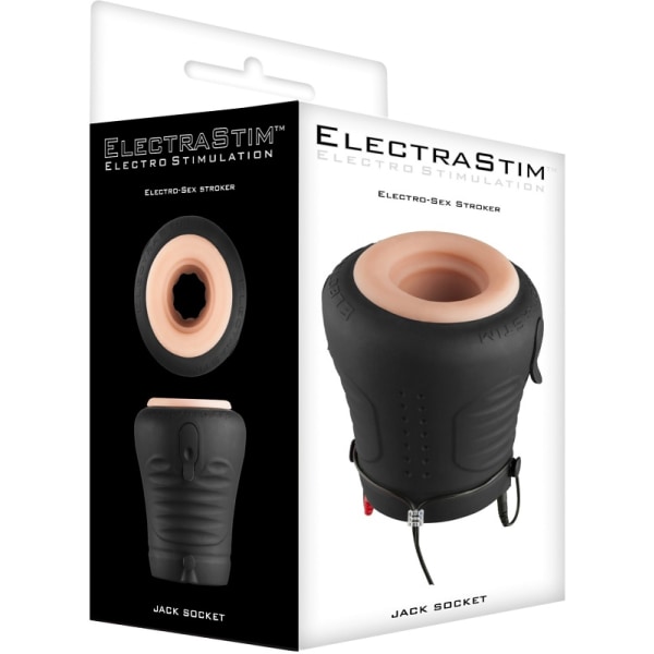 ElectraStim: Jack Socket, Electro-Sex Stroker Ljus hudfärg, Svart