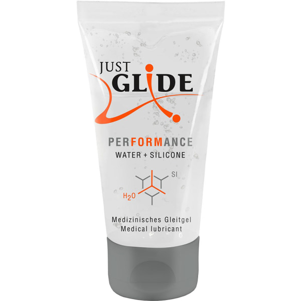 Just Glide: Performance, Vatten- och Silikonbaserat Glidmedel, 5 Transparent