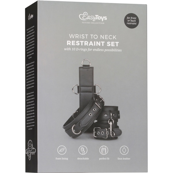 EasyToys: Neck to Wrist Restraint Set Svart