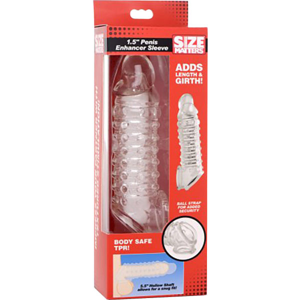Size Matters: Penis Enhancer Sleeve + 4 cm Transparent