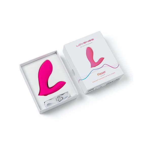 Lovense: Flexer, Bluetooth Insertable Dual Panty Vibrator Rosa