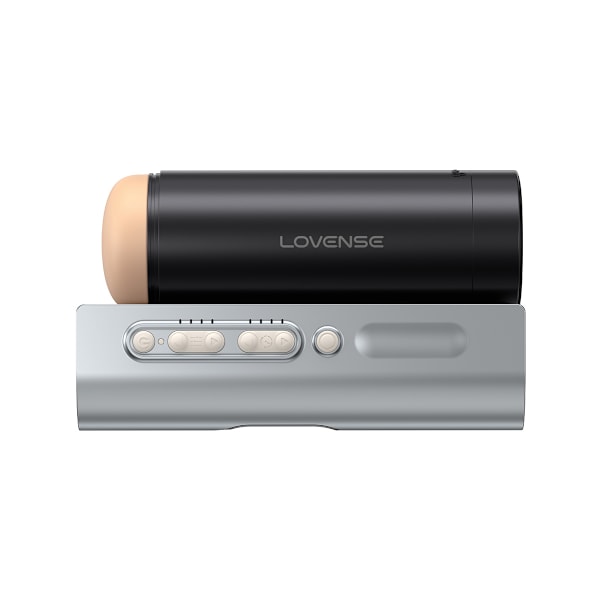 Lovense: Solace Pro, Bluetooth Automatisk Thrusting Masturbator Grå, Silver, Svart