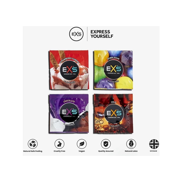 EXS Mixed Flavoured: Condoms, 48-pack