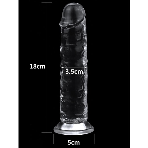 LoveToy: Flawless Clear Dildo, 18 cm Transparent