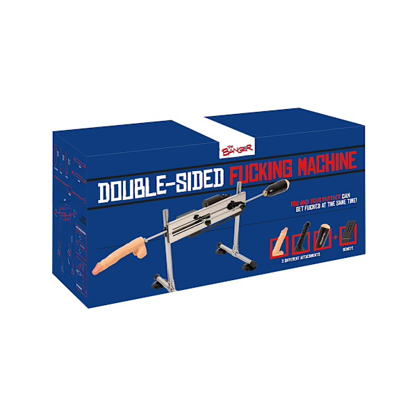 The Banger: Double Side Fuck Machine Ljus hudfärg, Silver, Svart