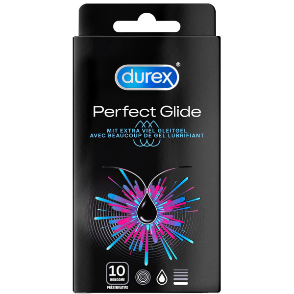 Durex: Perfect Glide -kondomit, 10 kpl Transparent