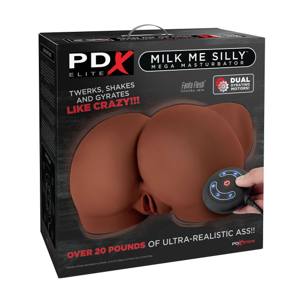 Pipedream PDX Elite: Milk Me Silly, Mega Masturbator Mörk hudfärg