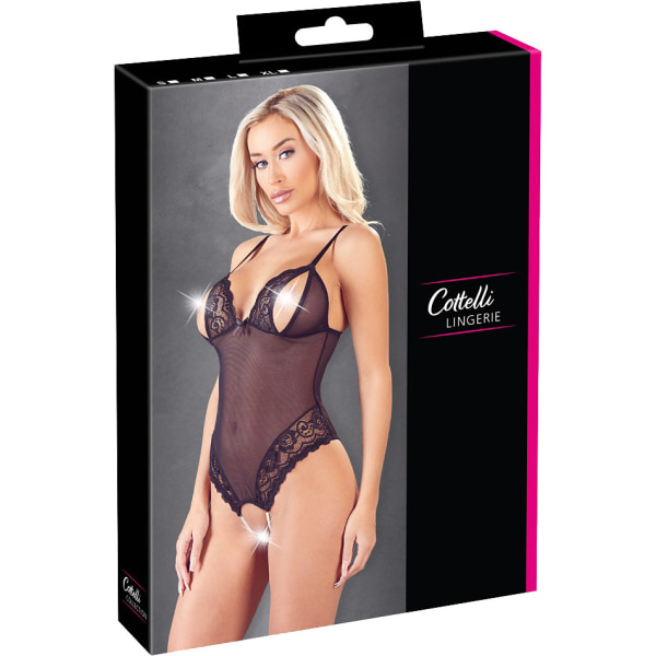 Cottelli Lingerie: Body med pärlband Svart M