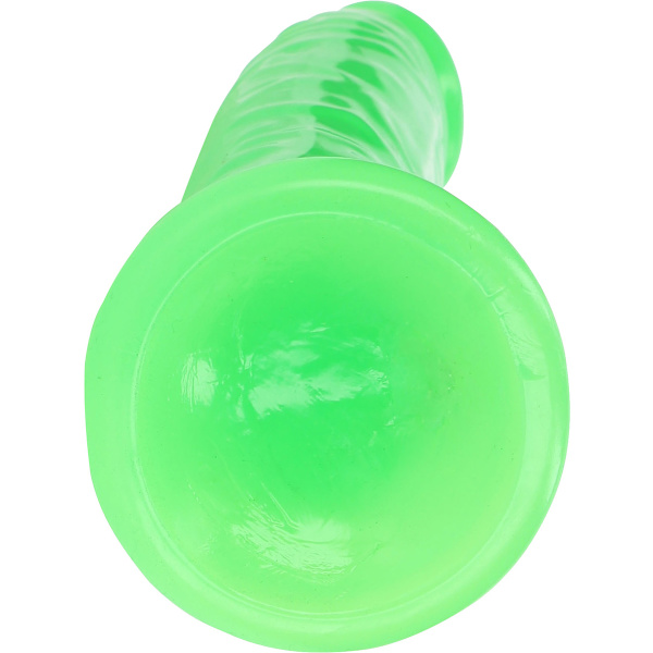 RealRock: Glow in the Dark Realistic Dildo, 22.5 cm Grön, Självlysande