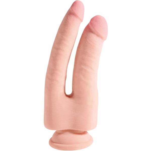 King Cock: Triple Density Double Penetrator, 24 cm Ljus hudfärg