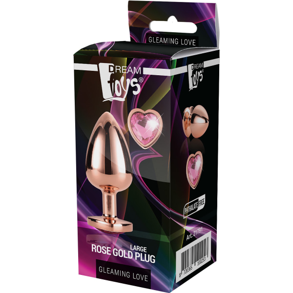 Dream Toys: Gleaming Love, Rose Gold Plug, large Rosa