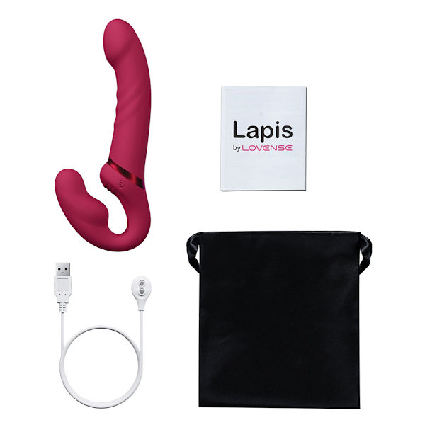 Lovense: Lapis, Bluetooth Vibrating Strapless Strap-on Dildo Rosa