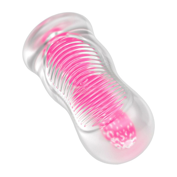LoveToy: Lumino Play Stroker, Pink Glow Rosa, Självlysande, Transparent