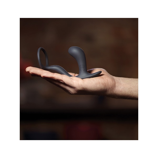 Fun Factory: Bootie Ring, Penisring + Plug, svart Grå