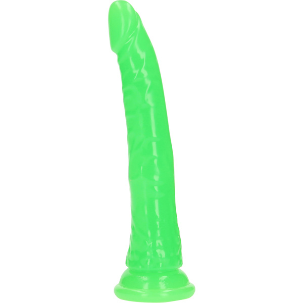 RealRock: Glow in the Dark Realistic Dildo, 22.5 cm Grön, Självlysande