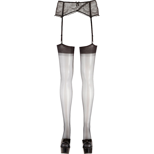 Cottelli Legwear: Stockings Svart 4XL