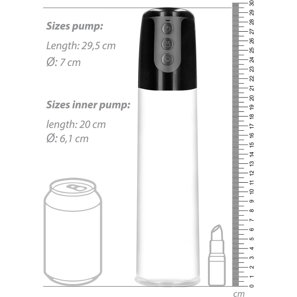 Pumped: Automatic Cyber Pump with Masturbation Sleeve Transparent