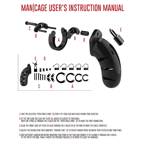 ManCage: Model 13, 6.4 cm Svart