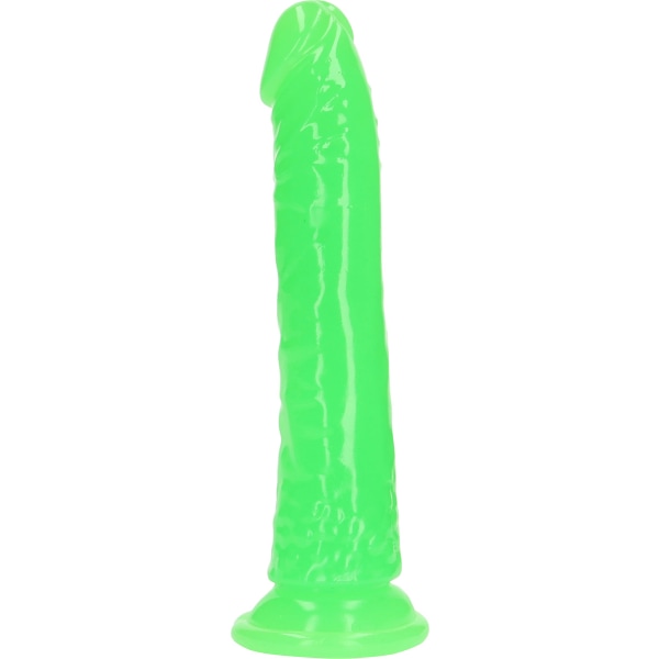 RealRock: Glow in the Dark Realistic Dildo, 18 cm Grön, Självlysande