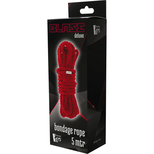 Dream Toys: Blaze, Deluxe Bondage Rope, 5m, red Röd